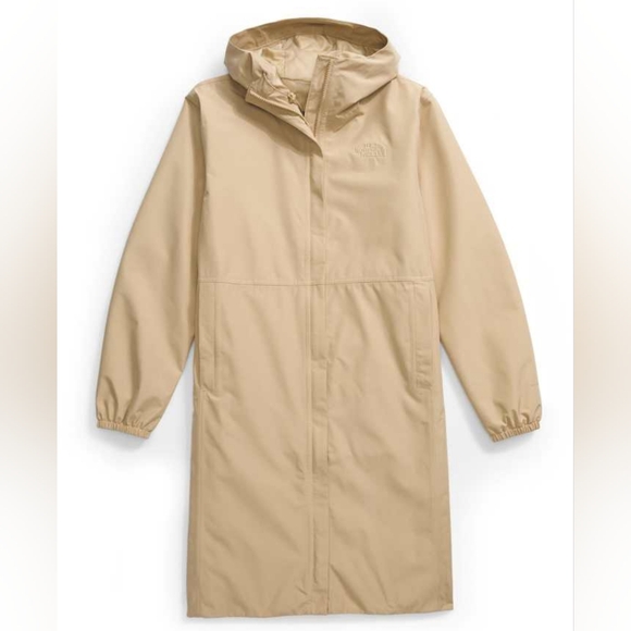 The North Face Daybreak Hooded Rain Jacket Parka Beige Women’s 1X - Picture 1 of 16